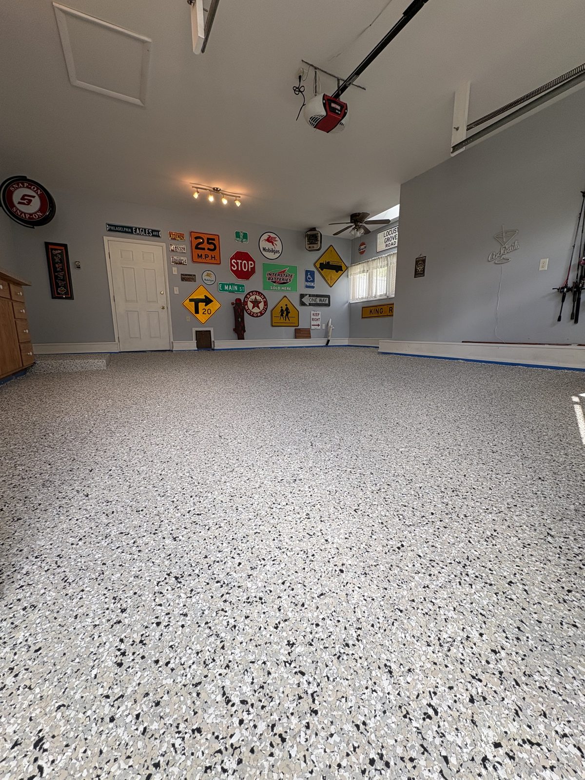 Epoxy garage floor coating in Inwood, WV