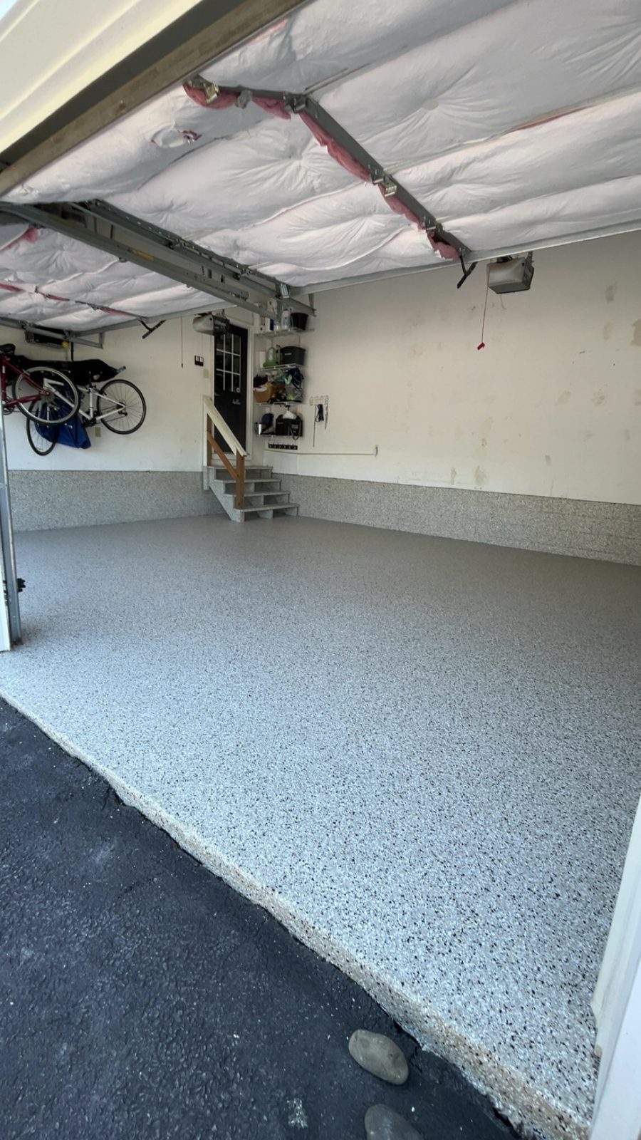 Garage floor after gray flake epoxy coating in Martinsburg, WV
