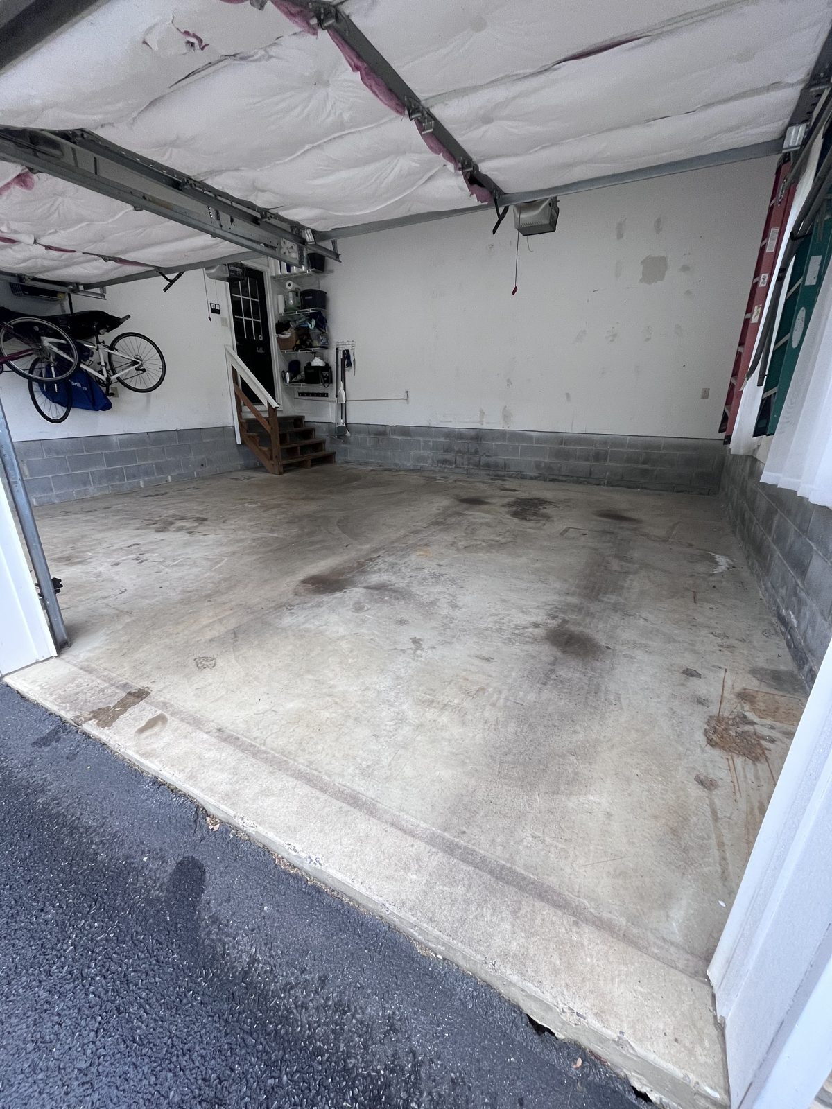 Garage floor before epoxy coating in Martinsburg, WV